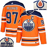 Oilers #97 McDavid Orange With Special Glittery Logo Adidas Jersey,baseball caps,new era cap wholesale,wholesale hats